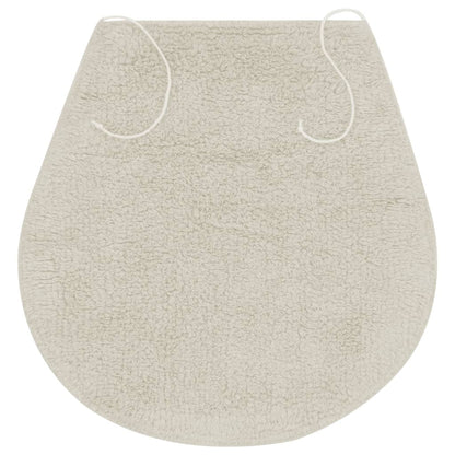Bathroom Mat Set 3 Pieces Fabric White