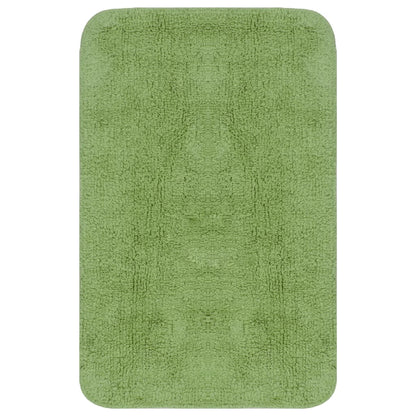 Bathroom Mat Set 2 Pieces Fabric Green