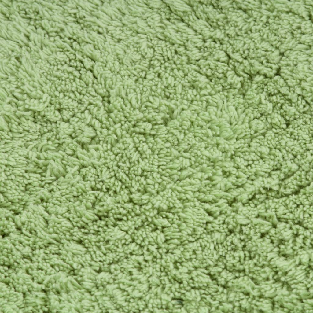 Bathroom Mat Set 2 Pieces Fabric Green