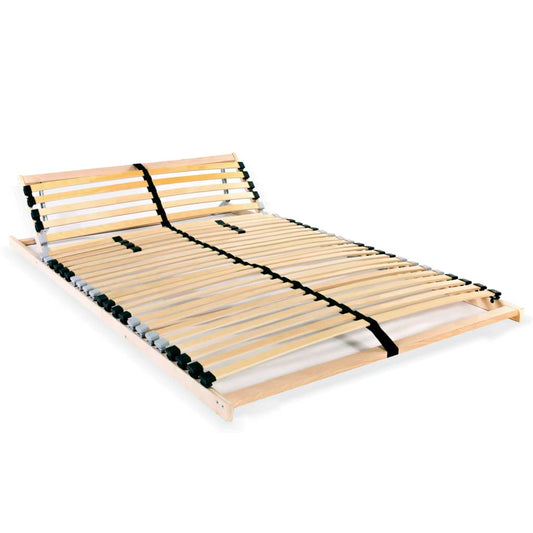 Slatted Bed Base without Mattress with 28 Slats 7 Zones 100x200 cm