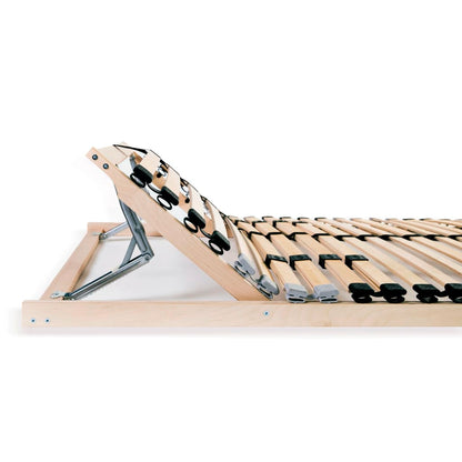 Slatted Bed Base without Mattress with 28 Slats 7 Zones 100x200 cm