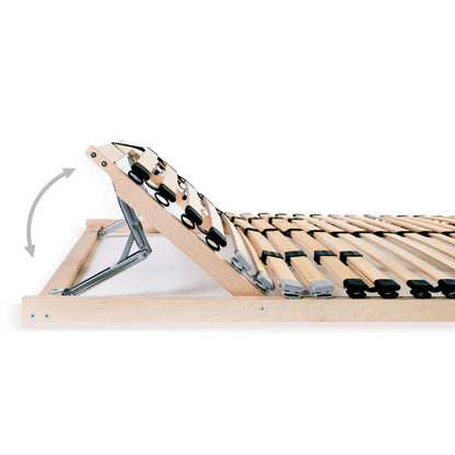 Slatted Bed Base without Mattress with 28 Slats 7 Zones 100x200 cm