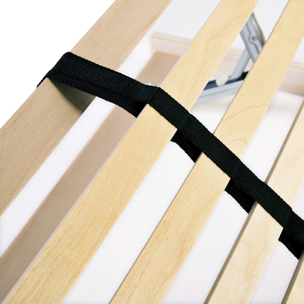 Slatted Bed Base without Mattress with 28 Slats 7 Zones 100x200 cm