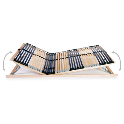 Slatted Bed Base without Mattress with 42 Slats 7 Zones 100x200 cm