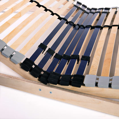 Slatted Bed Base without Mattress with 42 Slats 7 Zones 100x200 cm