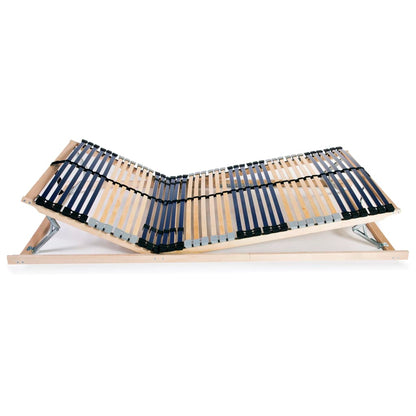 Slatted Bed Base without Mattress with 42 Slats 7 Zones 120x200 cm