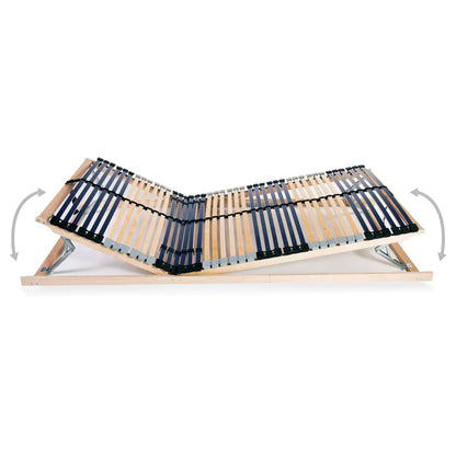 Slatted Bed Base without Mattress with 42 Slats 7 Zones 120x200 cm