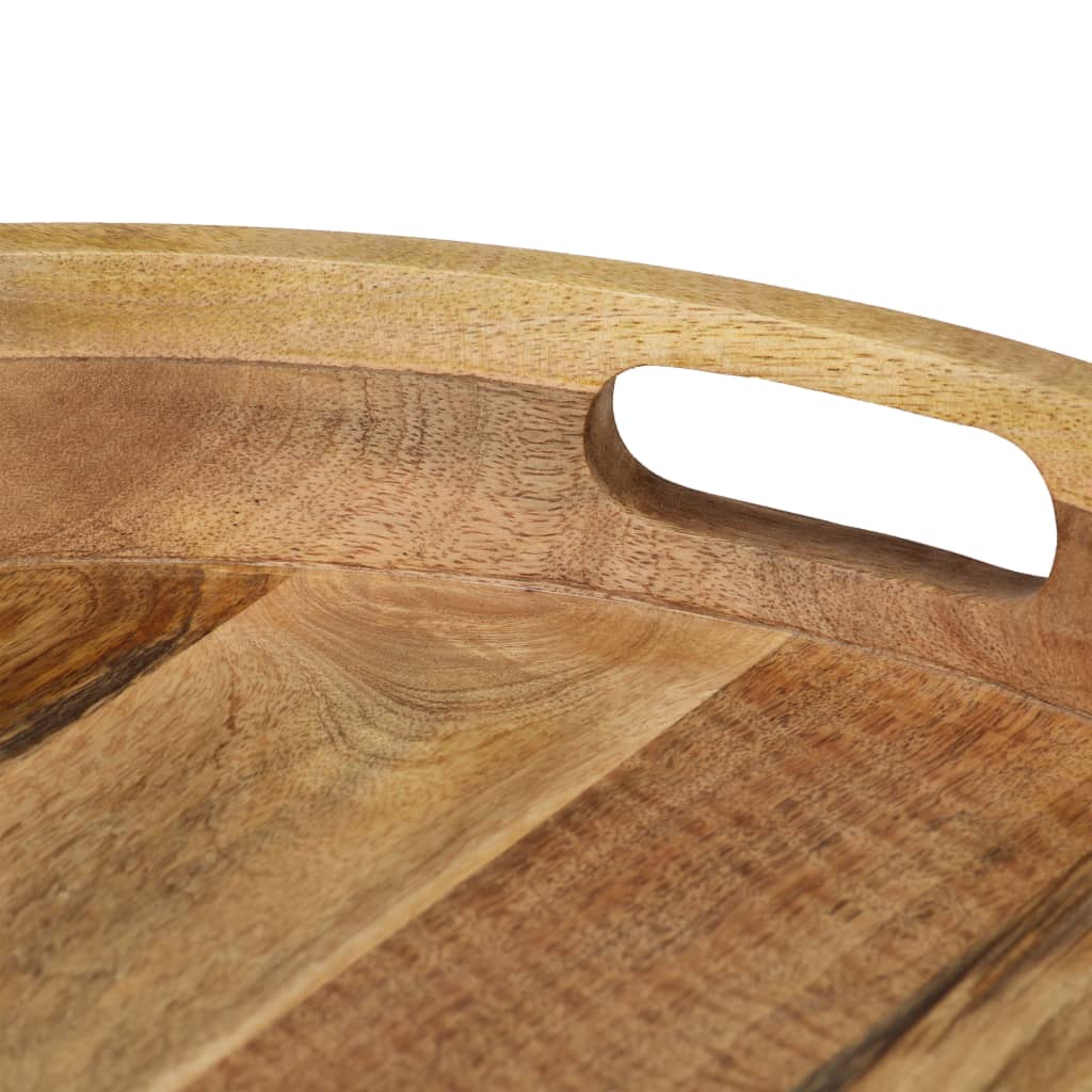 Coffee Table Solid Mange Wood and Steel 50x40 cm