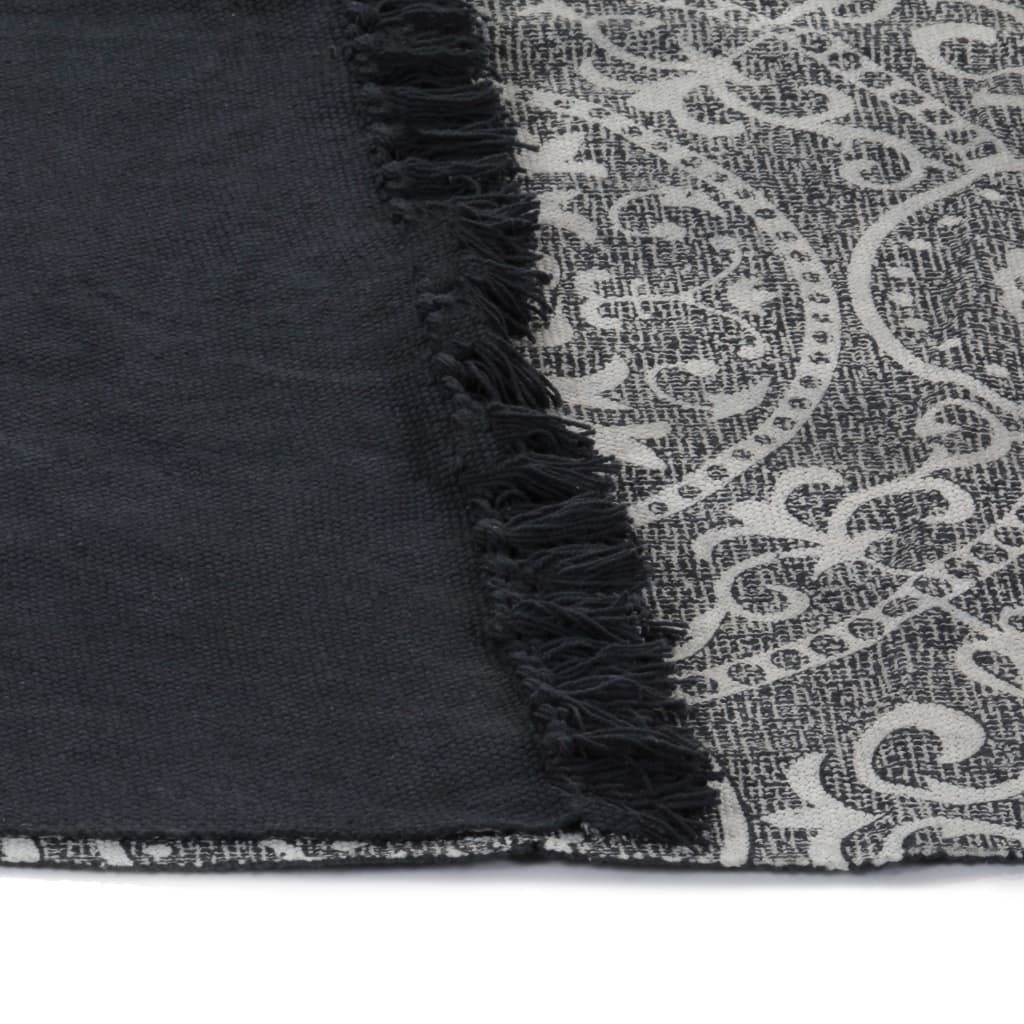 Kilim Rug Cotton 120x180 cm with Pattern Grey