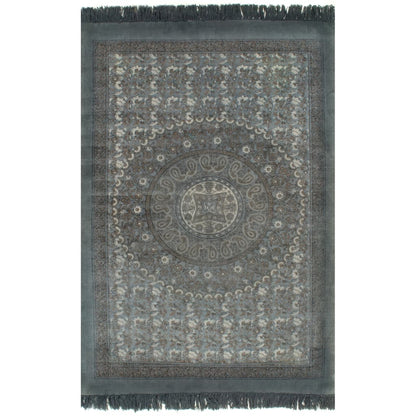 Kilim Rug Cotton 120x180 cm with Pattern Grey
