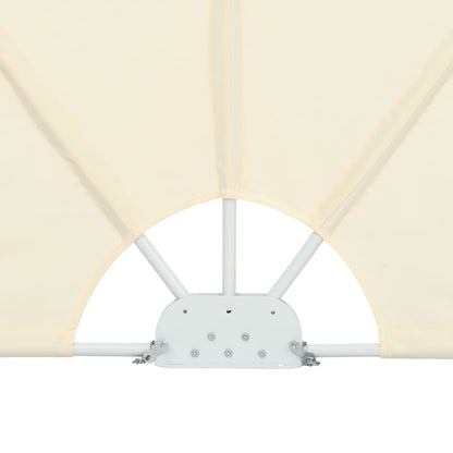 Collapsible Terrace Side Awning Cream 400x200 cm