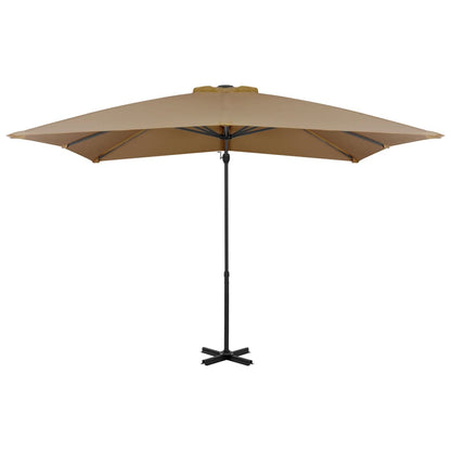 Cantilever Umbrella with Aluminium Pole Taupe 250x250 cm