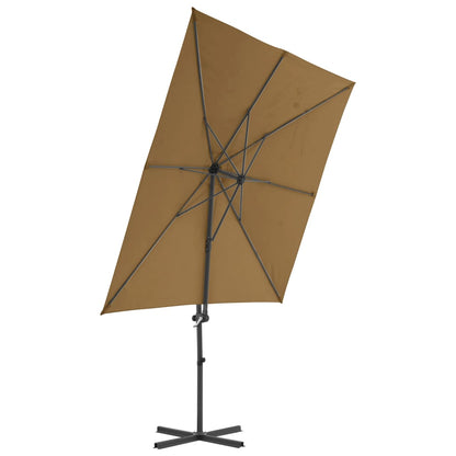 Cantilever Umbrella with Steel Pole Taupe 250x250 cm