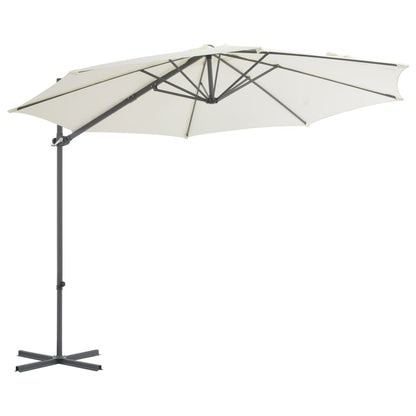 Cantilever Umbrella with Steel Pole Sand 300 cm