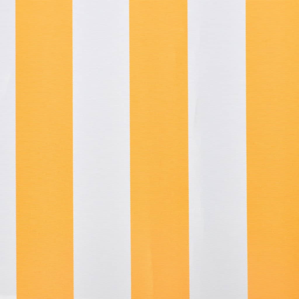 Awning Top Sunshade Canvas Orange & White 500x300 cm