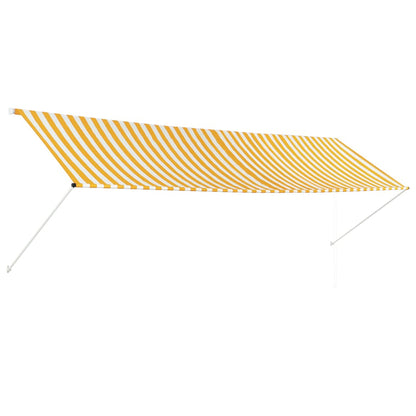 Retractable Awning 400x150 cm Yellow and White