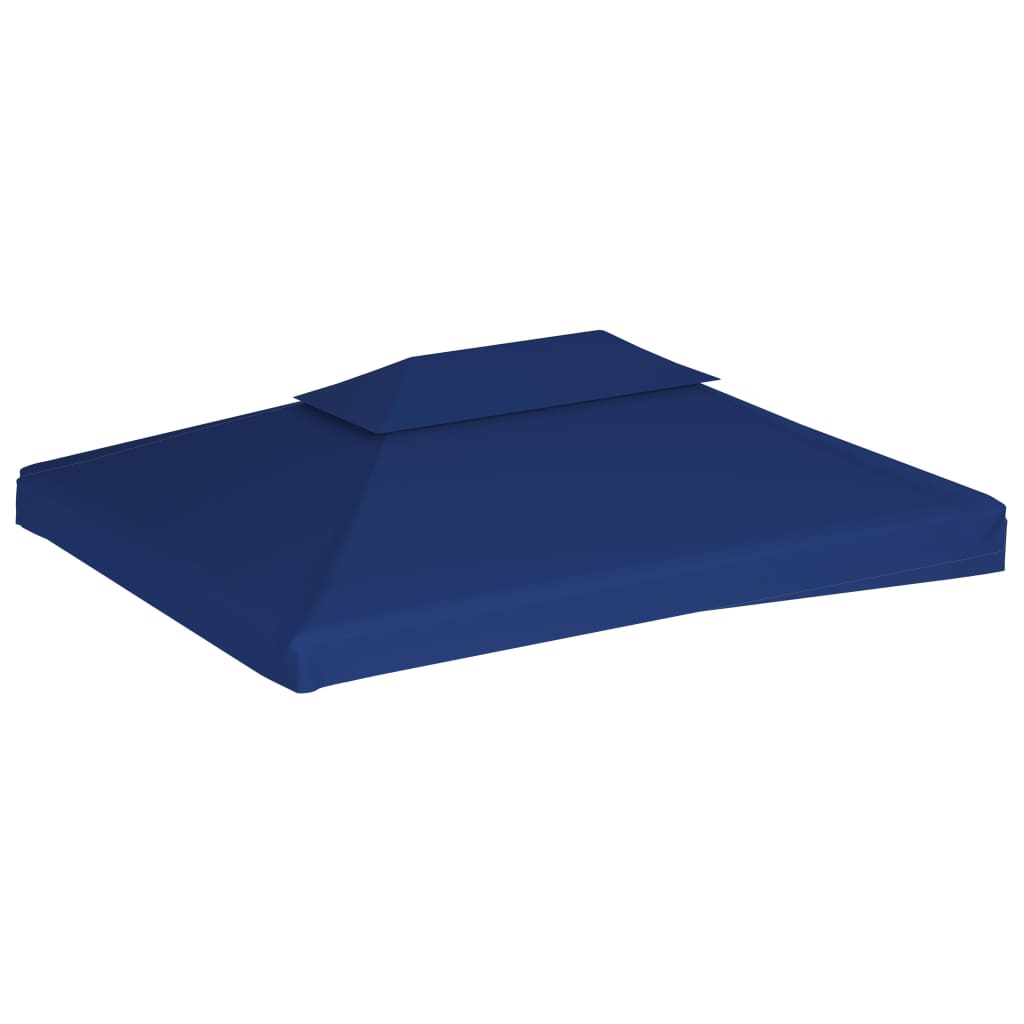 2-Tier Gazebo Top Cover 310 g/m² 4x3 m Blue
