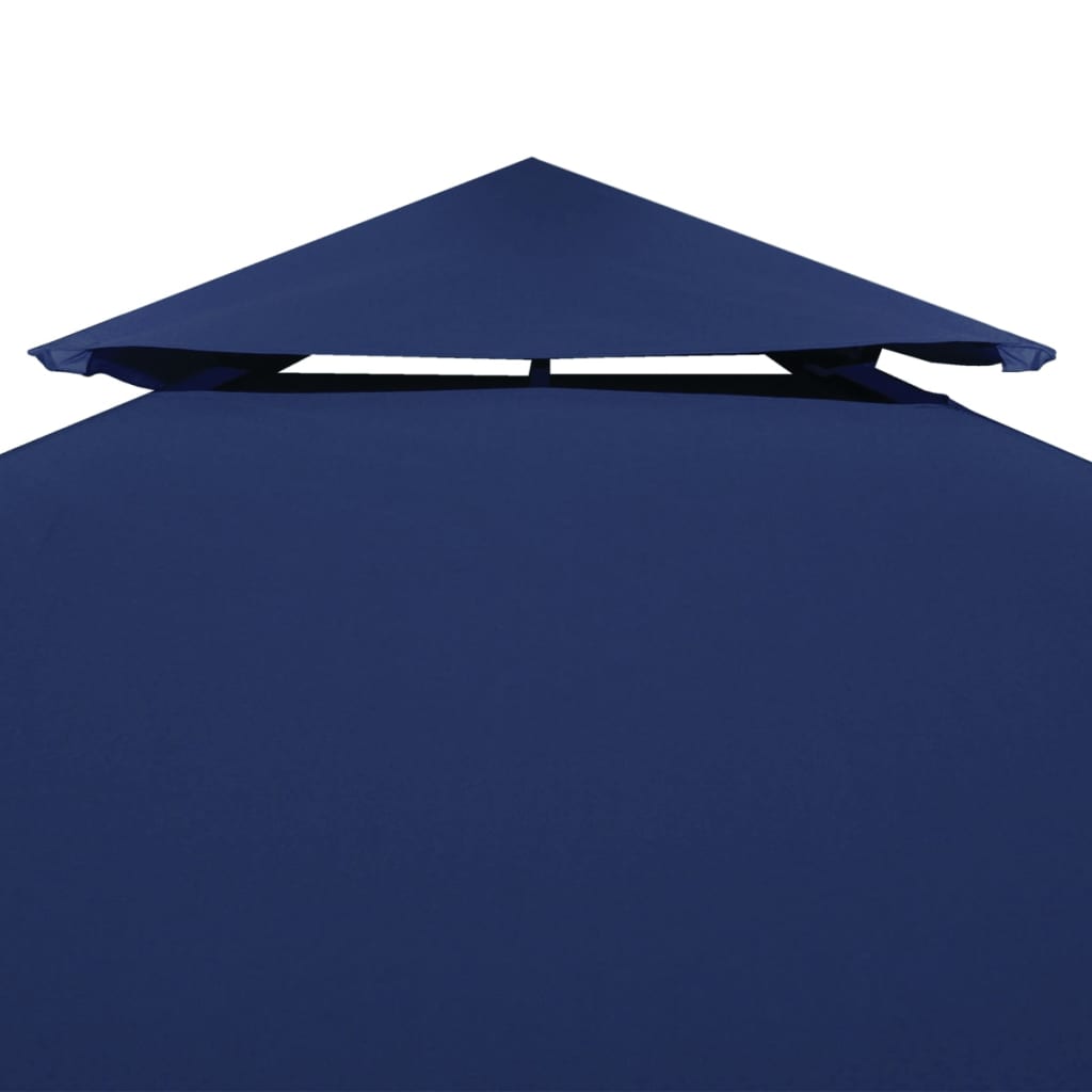 2-Tier Gazebo Top Cover 310 g/m² 4x3 m Blue