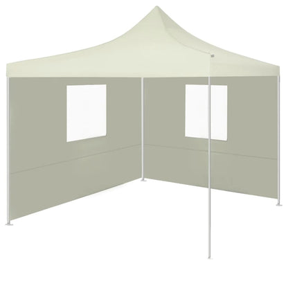 Foldable Tent with 2 Walls 3x3 m Cream