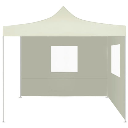 Foldable Tent with 2 Walls 3x3 m Cream