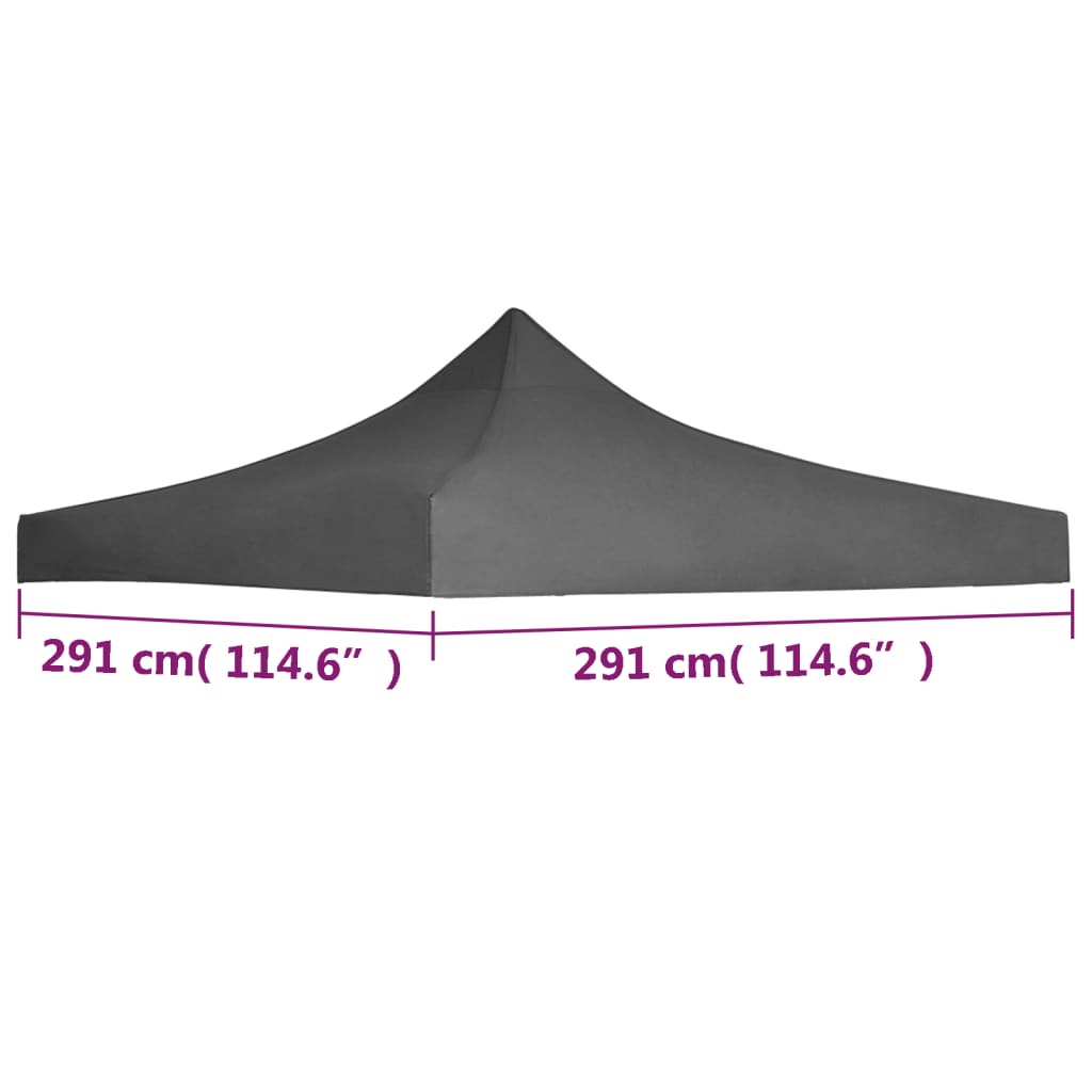 Party Tent Roof 3x3 m Anthracite