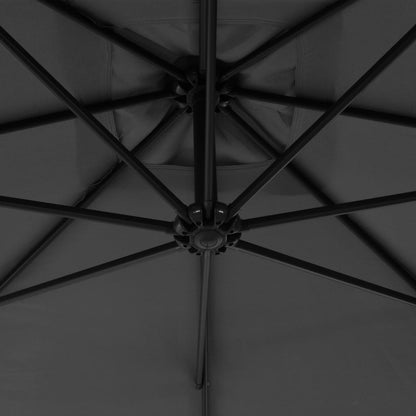 Cantilever Umbrella with Steel Pole 300 cm Anthracite