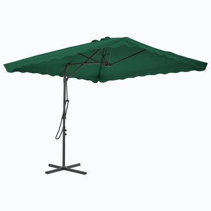 Outdoor Parasol with Steel Pole 250x250 cm Green