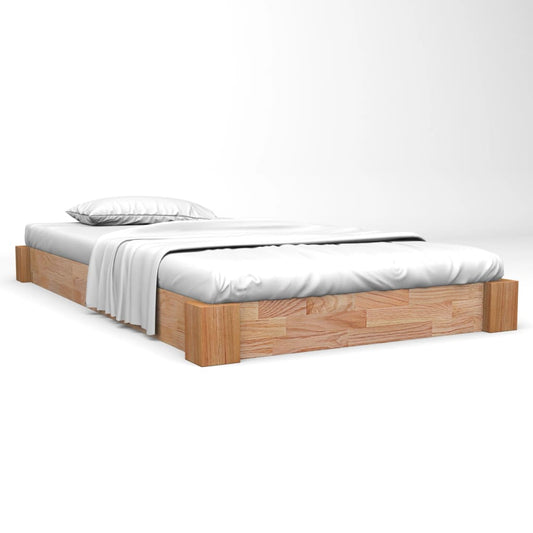Bed Frame Solid Oak Wood 140x200 cm