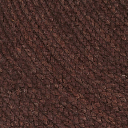 Handmade Rug Jute Round 120 cm Brown