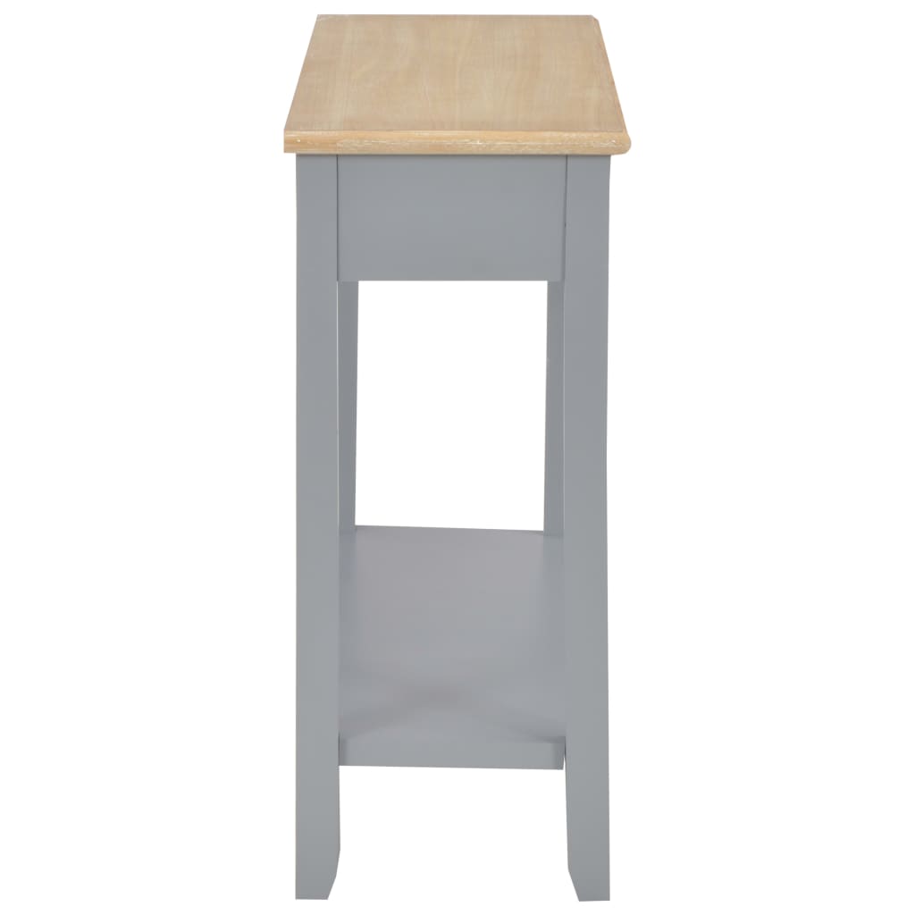Console Table Grey 110x35x80 cm Wood