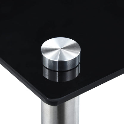 Nesting Tables 3 pcs Black Tempered Glass