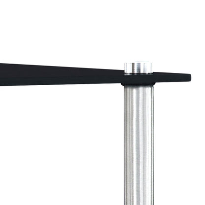Nesting Tables 3 pcs Black Tempered Glass