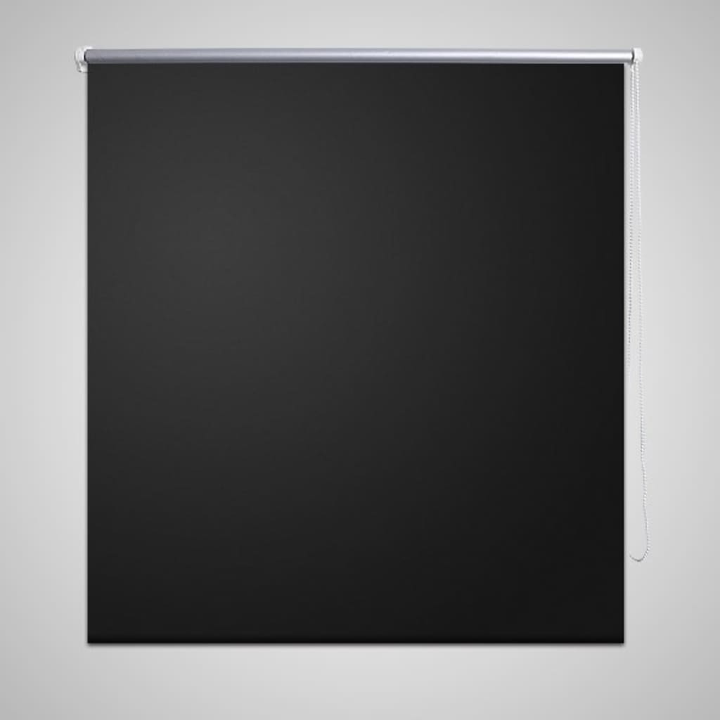 Roller Blind Blackout 120 x 175 cm Black