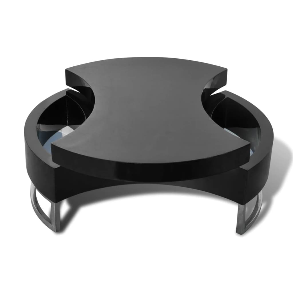 Coffee Table Shape-Adjustable High Gloss Black