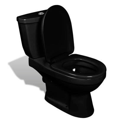 Toilet With Cistern Black