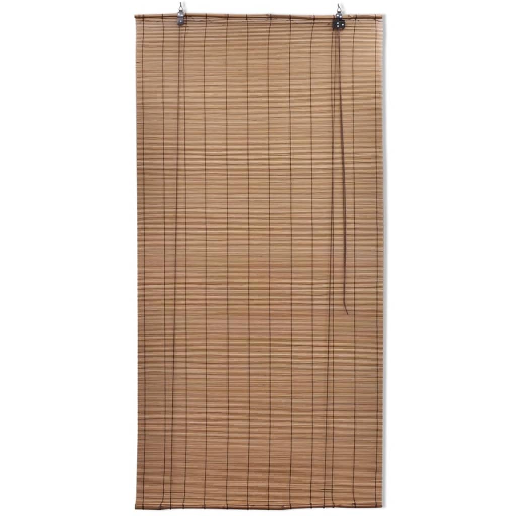 Brown Bamboo Roller Blinds 80 x 160 cm