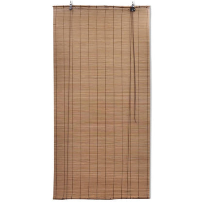Brown Bamboo Roller Blinds 80 x 160 cm