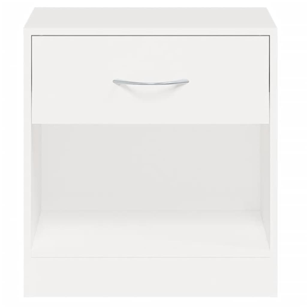 Nightstand 2 pcs with Drawer White