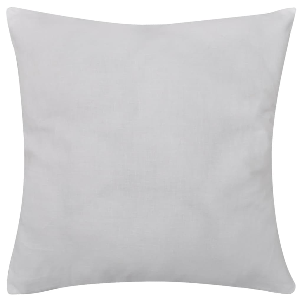 4 White Cushion Covers Cotton 50 x 50 cm