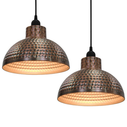 Ceiling Lamps 2 pcs Semi-spherical Copper Colour