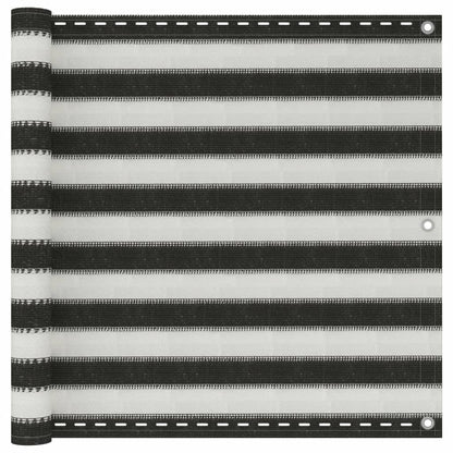 Balcony Screen HDPE 90x600 cm Anthracite and White