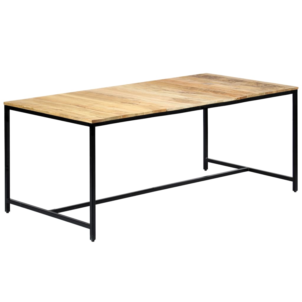 Dining Table 180x90x75 cm Solid Rough Mango Wood