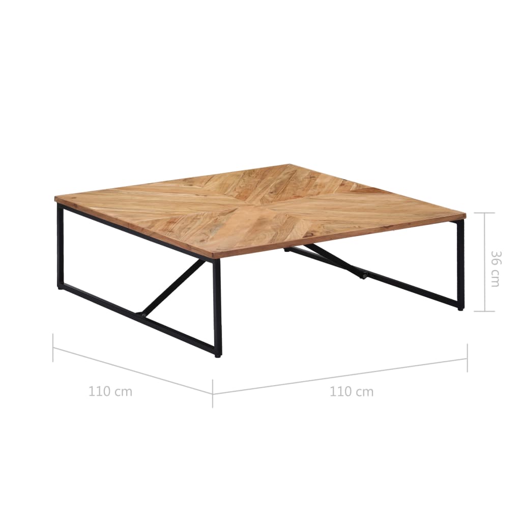 Coffee Table 110x110x36 cm Solid Acacia Wood