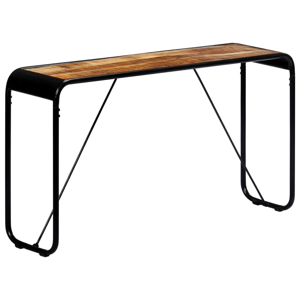 Console Table 140x35x76 cm Solid Rough Mango Wood