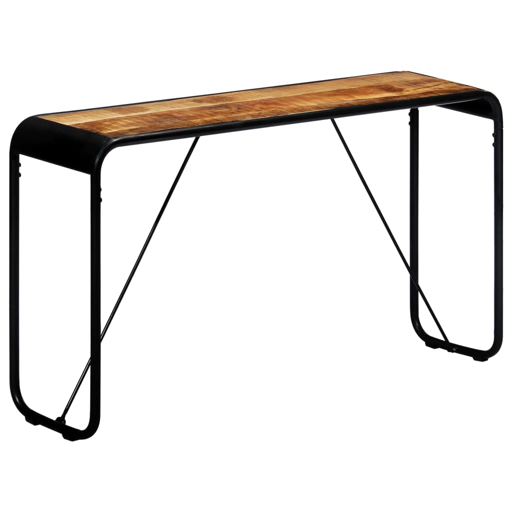 Console Table 140x35x76 cm Solid Rough Mango Wood