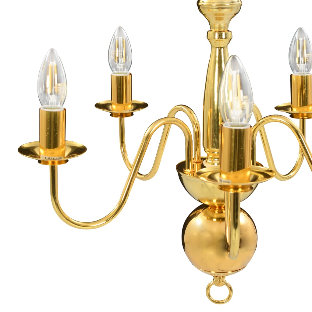 Chandelier Golden 5 x E14 Bulbs