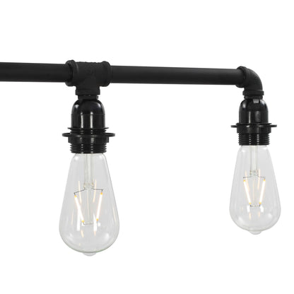 Ceiling Lamp Black 5 x E27 Bulbs