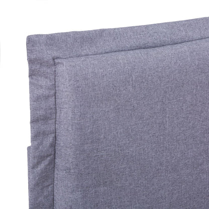 Bed Frame Light Grey Fabric 150x200 cm King Size