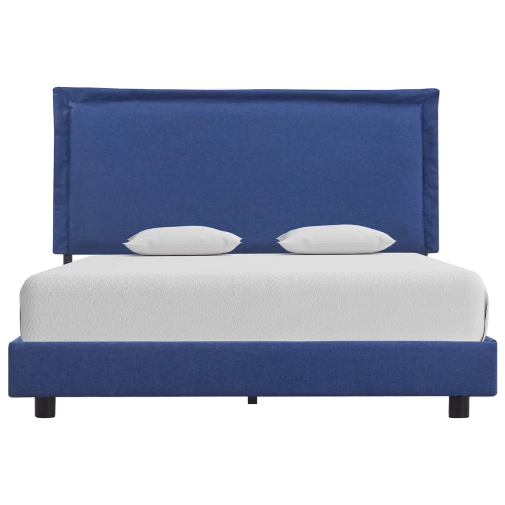 Bed Frame Blue Fabric 135x190 cm 4FT6 Double
