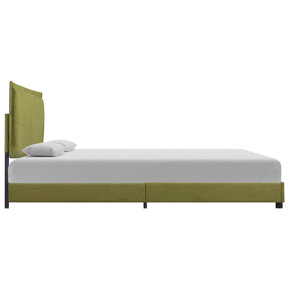 Bed Frame Green Fabric 120x190 cm Small Double